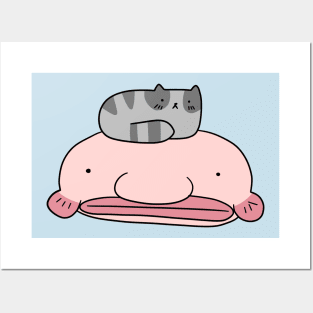 Blobfish and Little Cat Posters and Art